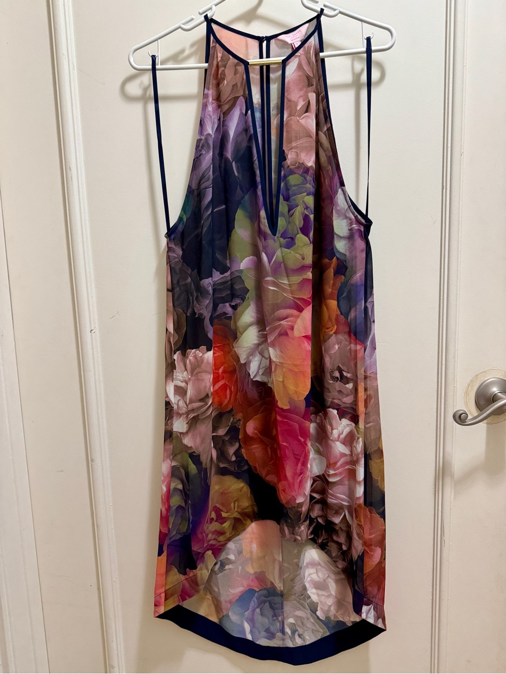 NWT Ted Baker Multicolor Floral Coverup with Gold Accents